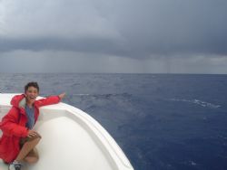 My son Renzo Alberto and a Typhon at 40 milles offshore s... by Renzo Seravalle 